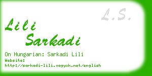 lili sarkadi business card